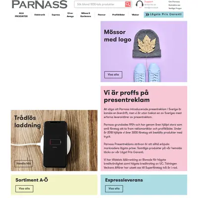 PARNASS startsida 2019