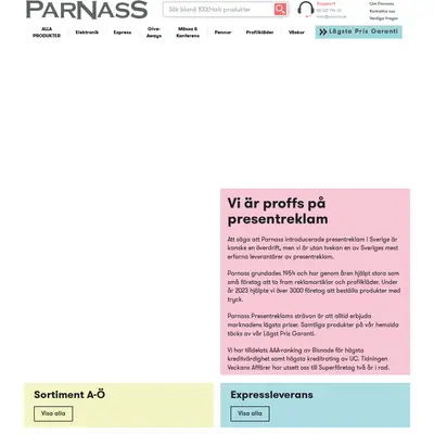 PARNASS startsida 2024