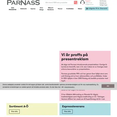 PARNASS startsida 2025