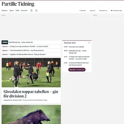 Partille Tidning startsida 2024