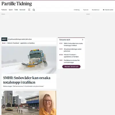 Partille Tidning startsida 2025