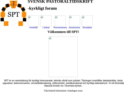Svensk Pastoraltidskrift startsida 2003