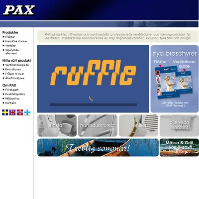 Pax startsida 2010