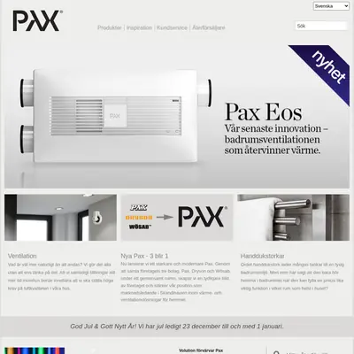 Pax startsida 2014