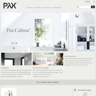 Pax startsida 2016