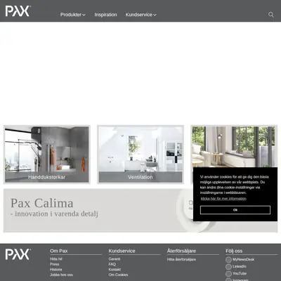 Pax startsida 2019