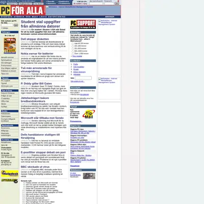 PC för Alla startsida 2003