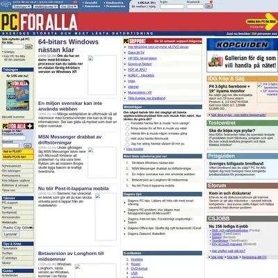 PC för Alla startsida 2005
