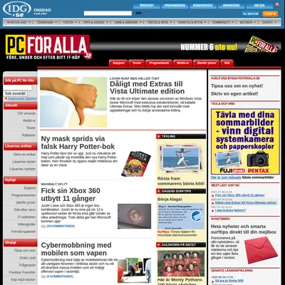 PC för Alla startsida 2007