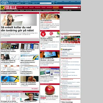 PC för Alla startsida 2010