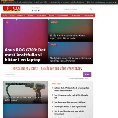 PC för Alla startsida 2018