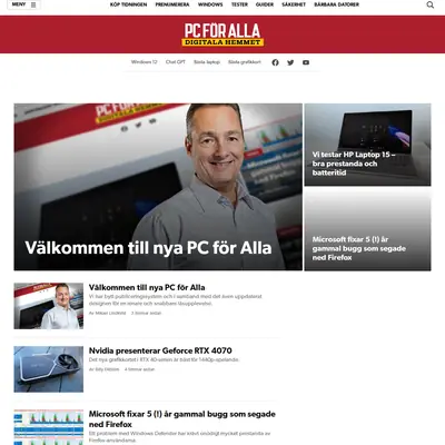 PC för Alla startsida 2023