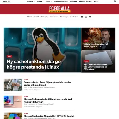 PC för Alla startsida 2026