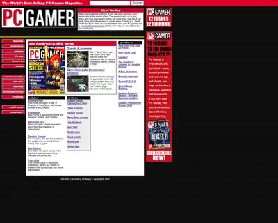 PC Gamer startsida 2002