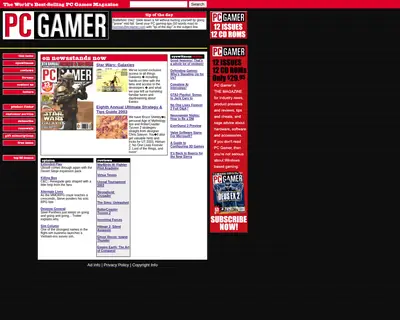 PC Gamer startsida 2003