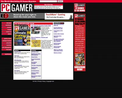PC Gamer startsida 2004