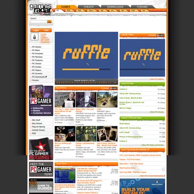 PC Gamer startsida 2009