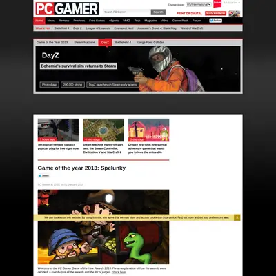 PC Gamer startsida 2014