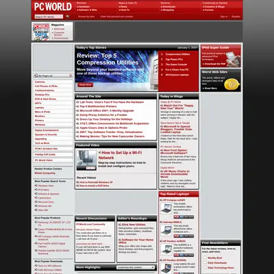 PC World startsida 2007