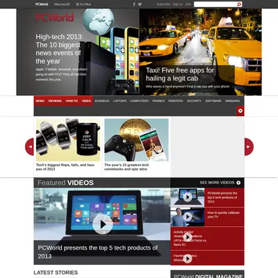 PC World startsida 2014