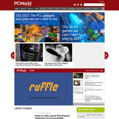 PC World startsida 2017