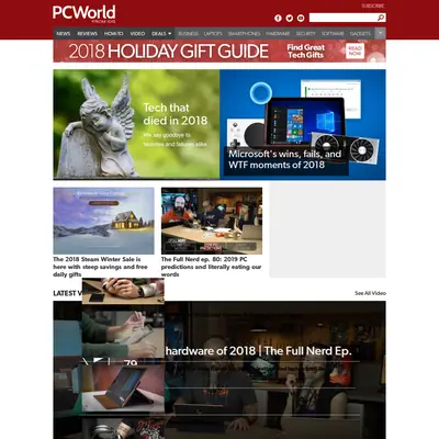 PC World startsida 2019