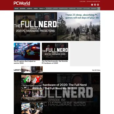 PC World startsida 2021