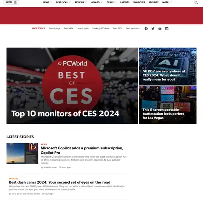 PC World startsida 2024