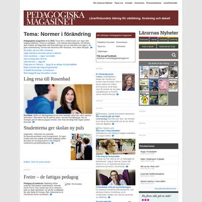 pedagogiskamagasinet.se startsida 2015