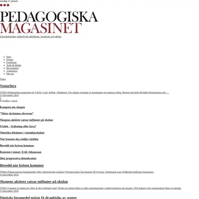 pedagogiskamagasinet.se startsida 2017