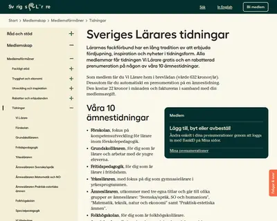 pedagogiskamagasinet.se startsida 2024