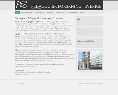 Pedagogisk Forskning i Sverige startsida 2015