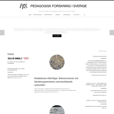 Pedagogisk Forskning i Sverige startsida 2023