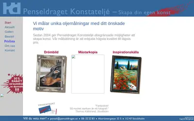Pensel-Draget startsida 2013