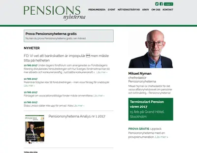 www.pensionsnyheterna.se startsida 2017