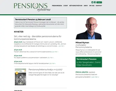 www.pensionsnyheterna.se startsida 2018