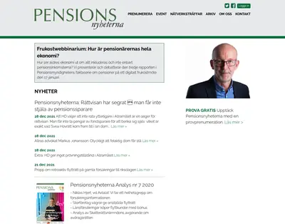www.pensionsnyheterna.se startsida 2022