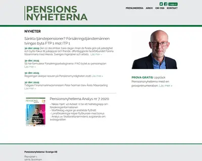 www.pensionsnyheterna.se startsida 2026