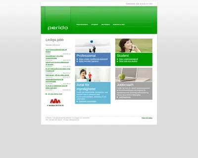 www.perido.se startsida 2010