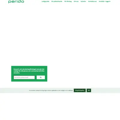 www.perido.se startsida 2020