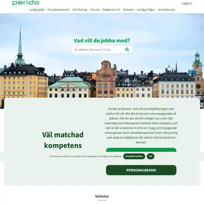 www.perido.se startsida 2024
