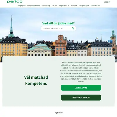 www.perido.se startsida 2025