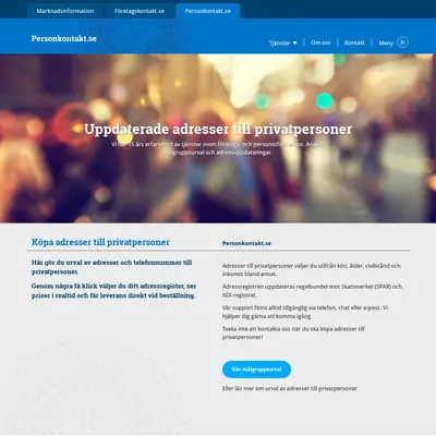 Personkontakt.se startsida 2019