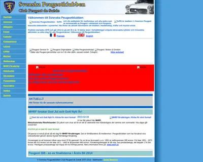 peugeotklubben.se startsida 2014