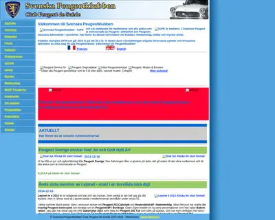peugeotklubben.se startsida 2015