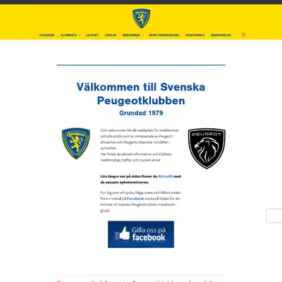 peugeotklubben.se startsida 2025