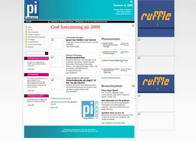 PHARMA INDUSTRY startsida 2009