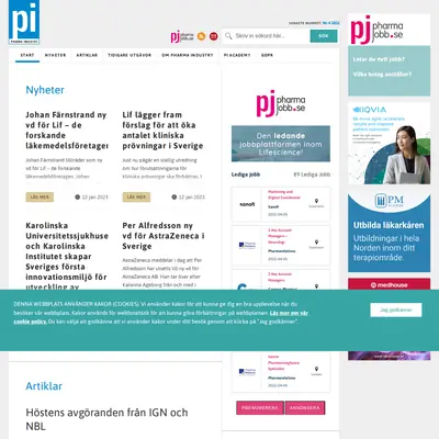 PHARMA INDUSTRY startsida 2023