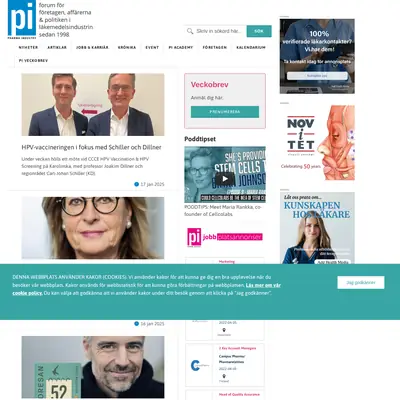 PHARMA INDUSTRY startsida 2025