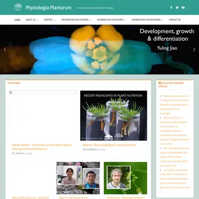 Physiologia Plantarum startsida 2023